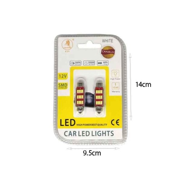 EJC Λάμπες Αυτοκινήτου Canbus LED 41mm 2τμχ ψυχρό φως - LED light