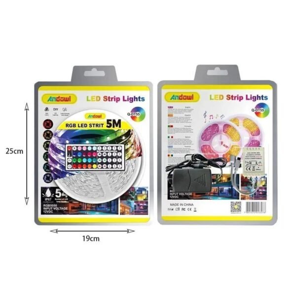 LED RGB ταινία 5m αδιάβροχη με τηλεχειριστήριο