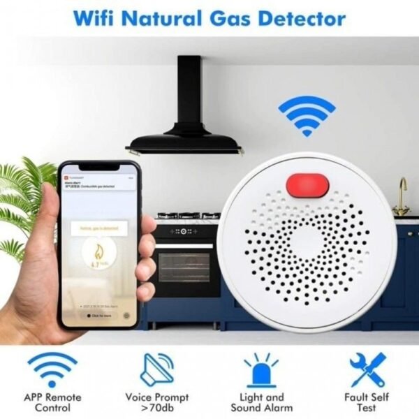 z774206-2 Ανιχνευτής διαρροής αερίου WiFi - Ασφάλεια κουζίνας 24/7