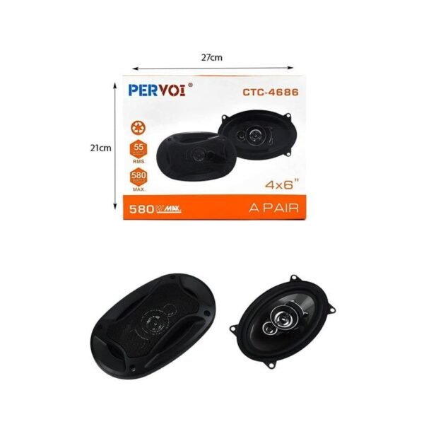 PerVoi Σετ Ηχεία Αυτοκινήτου Midrange 4×6″ 580W RMS 2τμχ CTC-4686 - Drive speaker